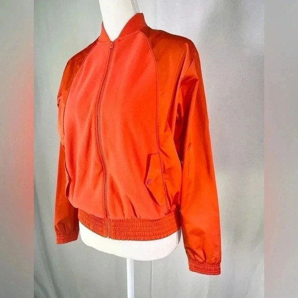 ATHLETA  Jacket Zion Microfleece Long Sleeve Orange Full Zip Women’s Size XS - Picture 6 of 15